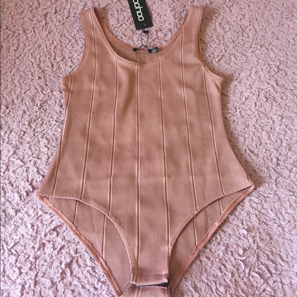 Mauve Ribbed Bodysuit
